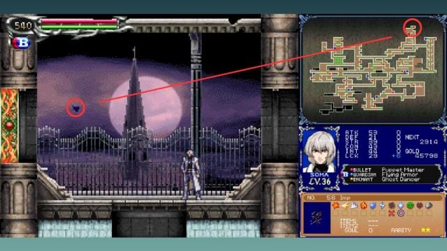 Flying Humanoid's location in Castlevania