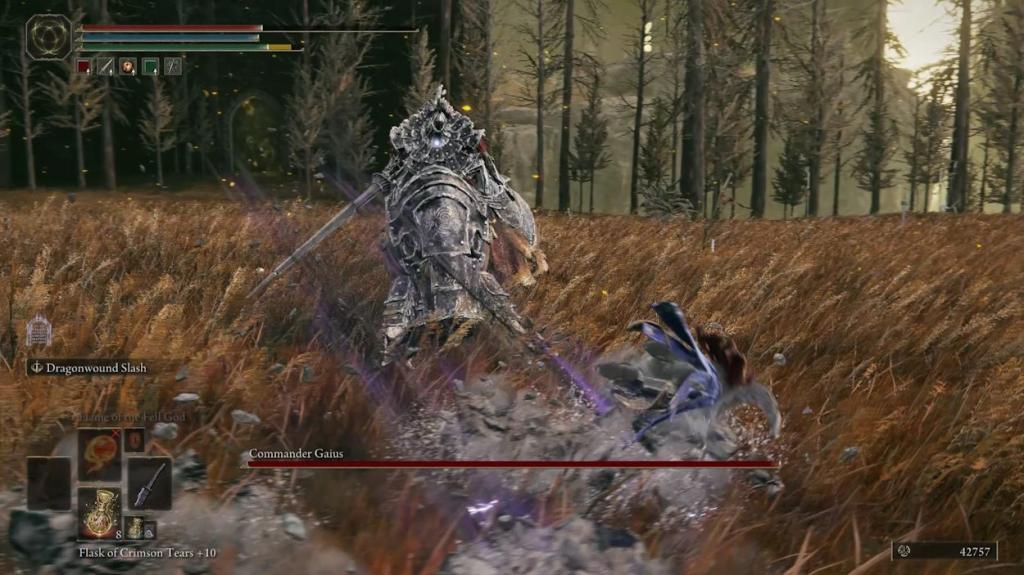 Fight with Commander Gaius Elden in Ring Shadow of the Erdtree