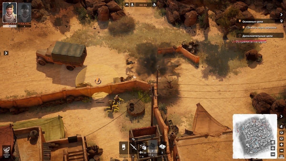 A successful grenade throw takes out several enemies