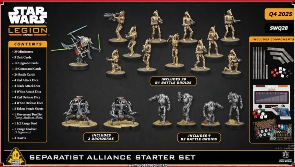 Back of the Separatist Alliance Starter Set