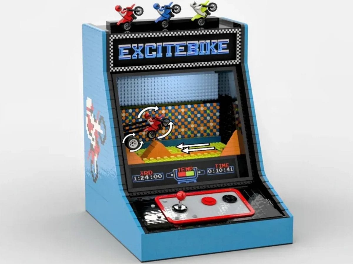 LEGO Excitebike arcade cabinet